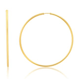 2MM Tube Endless Hoops in 14K Yellow Gold