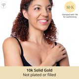 Golden Dew Lab Diamond Multi Station Necklace in 10k Gold