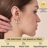 Balance Two-Tone Hoops in 14k Gold
