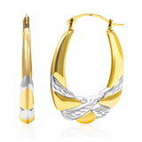 Balance Two-Tone Hoops in 14k Gold