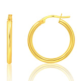 2MM Tube Classic Hoops in 14K Gold