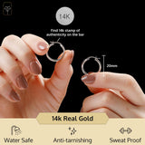 2MM Tube Classic Hoops in 14K Gold