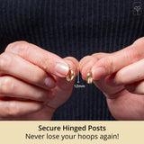 Bold 3mm Click-Top Hoops in 10k Gold