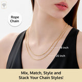 Siena 2.3mm Two-Tone Mariner Chain in 14k Gold