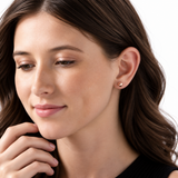 Unisex 14K Rose Gold Ball Stud Earrings