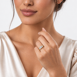 4.5 Carat Three Stone Princess Cut Cubic Zirconia Ring in 10K Gold
