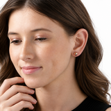 Unisex 14K Rose Gold Ball Stud Earrings