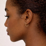 Two Tone Rope Twisted Hoops in 14K Gold