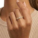 Reverse Heart CZ Ring in 10K Gold