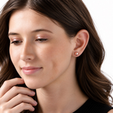 Unisex 14K Rose Gold Ball Stud Earrings