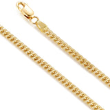 Brera 1.7mm Diamond Cut Tricolor Valentino Chain in 14k Gold