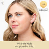 Lattice Heart Dangles in 14k Gold