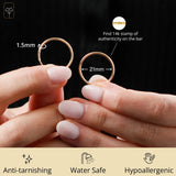 1.5MM Endless Hoops in 14K Yellow Gold