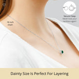 Solitaire Bezel Set Gemstone Pendant in 14k Gold