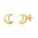 Crescent Stud in 14k Gold
