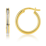 Balance Two-Tone Hoops in 14k Gold