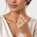 4.5 Carat Three Stone Princess Cut Cubic Zirconia Ring in 10K Gold