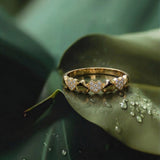 Reverse Heart CZ Ring in 10K Gold