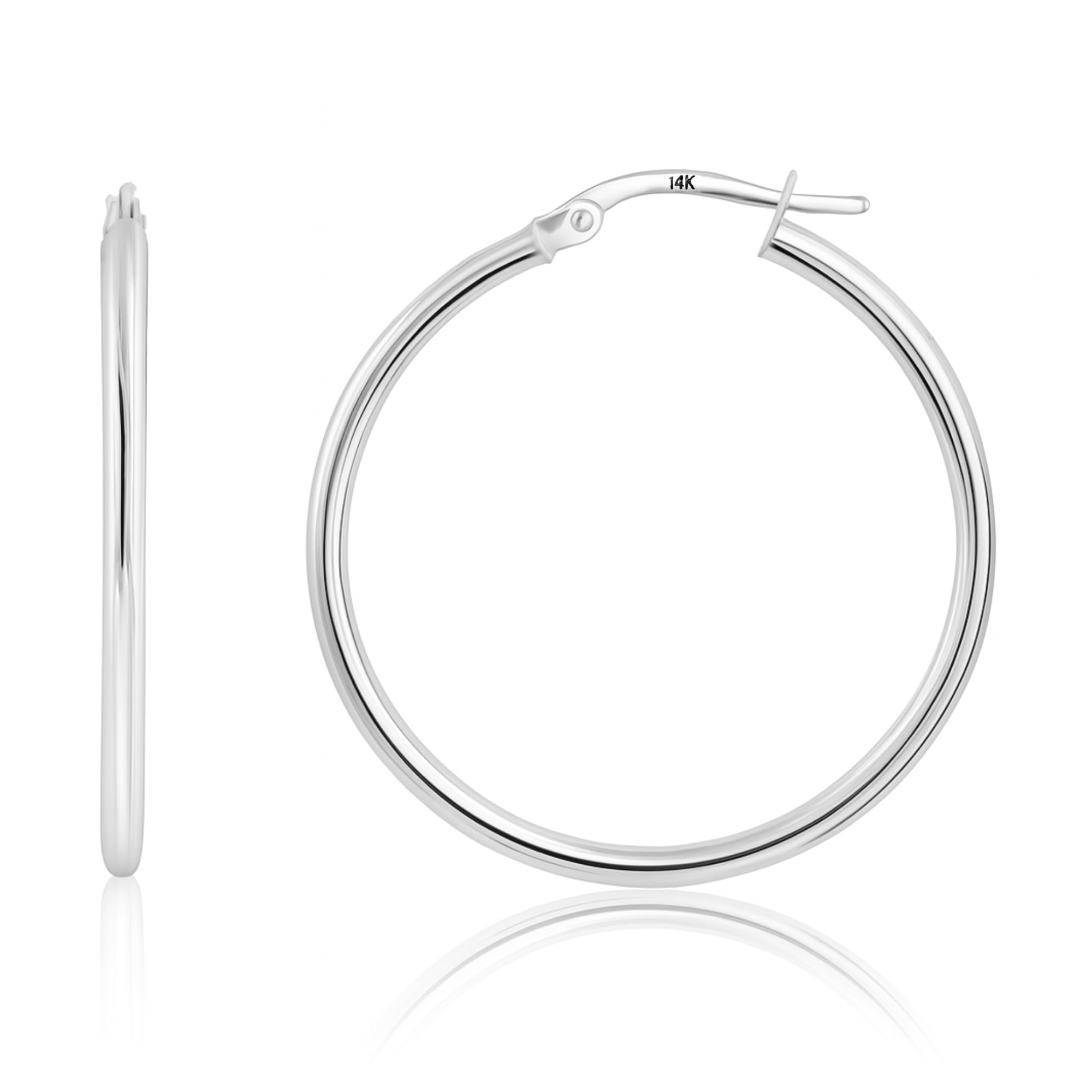 2MM Tube Classic Hoops in 14K Gold