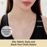 Siena 2.3mm Two-Tone Mariner Chain in 14k Gold