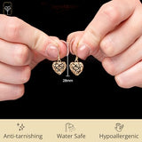 Lattice Heart Dangles in 14k Gold