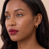 18MM Round Hoops with Diamond-Cut Finish in 14k Gold