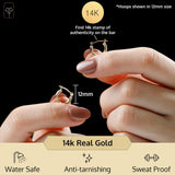 2MM Tube Classic Hoops in 14K Gold