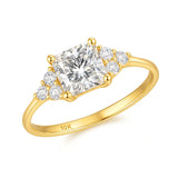 2 Carat Princess Cut CZ Ring in 10K Gold
