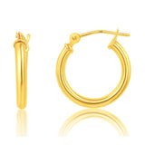 2MM Tube Classic Hoops in 14K Gold