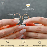 1.5MM Endless Hoops in 14K Yellow Gold