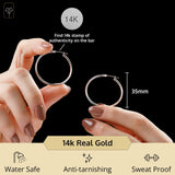 2MM Tube Classic Hoops in 14K Gold