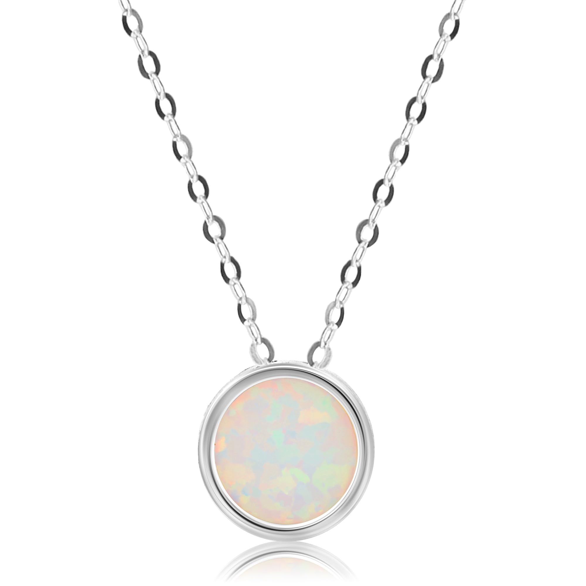 Solitaire Bezel Set Gemstone Pendant in 14k Gold