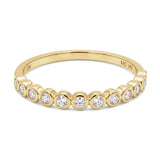 Golden Dew Lab Diamond Half Eternity Band in 10k Gold