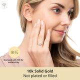 2 Carat Princess Cut CZ Ring in 10K Gold