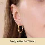 14k Solid Yellow Gold Hoops in Various Styles with Click-top Closures | Solid 14 Karat Gold Hoop Earrings | Hypoallergenic Real 14 Karat Hoop Earrings for Women by MAX + STONE