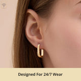 14k Solid Yellow Gold Hoops in Various Styles with Click-top Closures | Solid 14 Karat Gold Hoop Earrings | Hypoallergenic Real 14 Karat Hoop Earrings for Women by MAX + STONE
