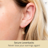 Lattice Heart Dangles in 14k Gold