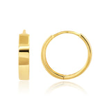 Round the Clock Flat Huggies in 14k Yellow Gold