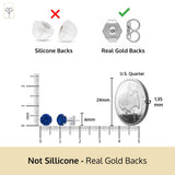 Classic 6mm Gemstone Round Stud Earrings in 14K Gold