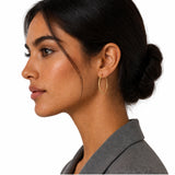 30MM Round Endless Hoop Diamond Cut Earrings in 14k Gold
