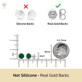 Classic 6mm Gemstone Round Stud Earrings in 14K Gold