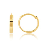 Round the Clock Flat Huggies in 14k Yellow Gold