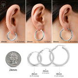 3MM Tube Classic Hoops in 14K Gold