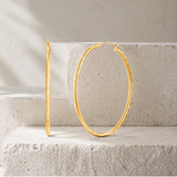 30MM Round Endless Hoop Diamond Cut Earrings in 14k Gold