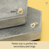 Crescent Stud in 14k Gold