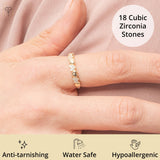 Reverse Heart CZ Ring in 10K Gold