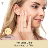 Reverse Heart CZ Ring in 10K Gold