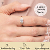 2 Carat Princess Cut CZ Ring in 10K Gold