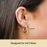 14k Solid Yellow Gold Hoops in Various Styles with Click-top Closures