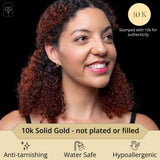 Bold 3mm Click-Top Hoops in 10k Gold